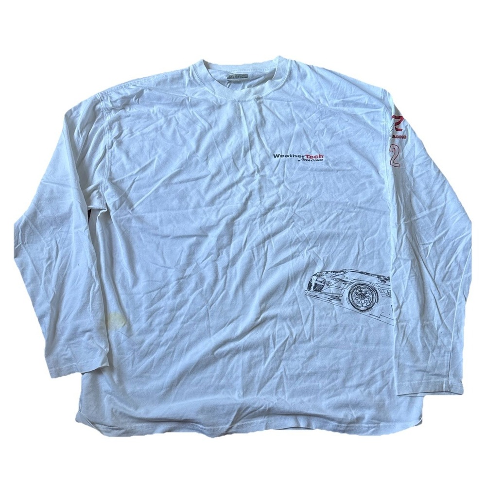Weather Tech Racing Men's T Shirt Long Sleeve White XXL Porsche